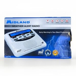 Midland Weather Alert Radio NOAA All Hazard Alarm Clock Emergency WR120B NEW